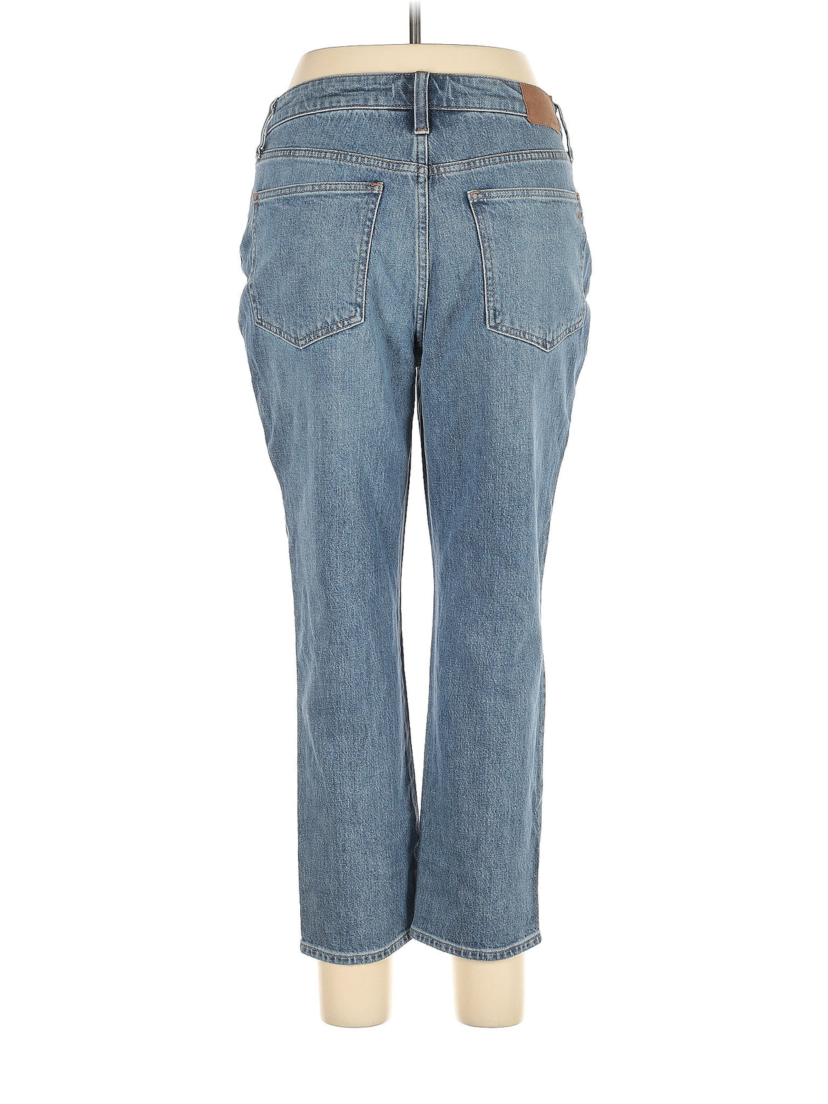 High-Rise Straight-leg Jeans in Light Wash waist size - 30 P