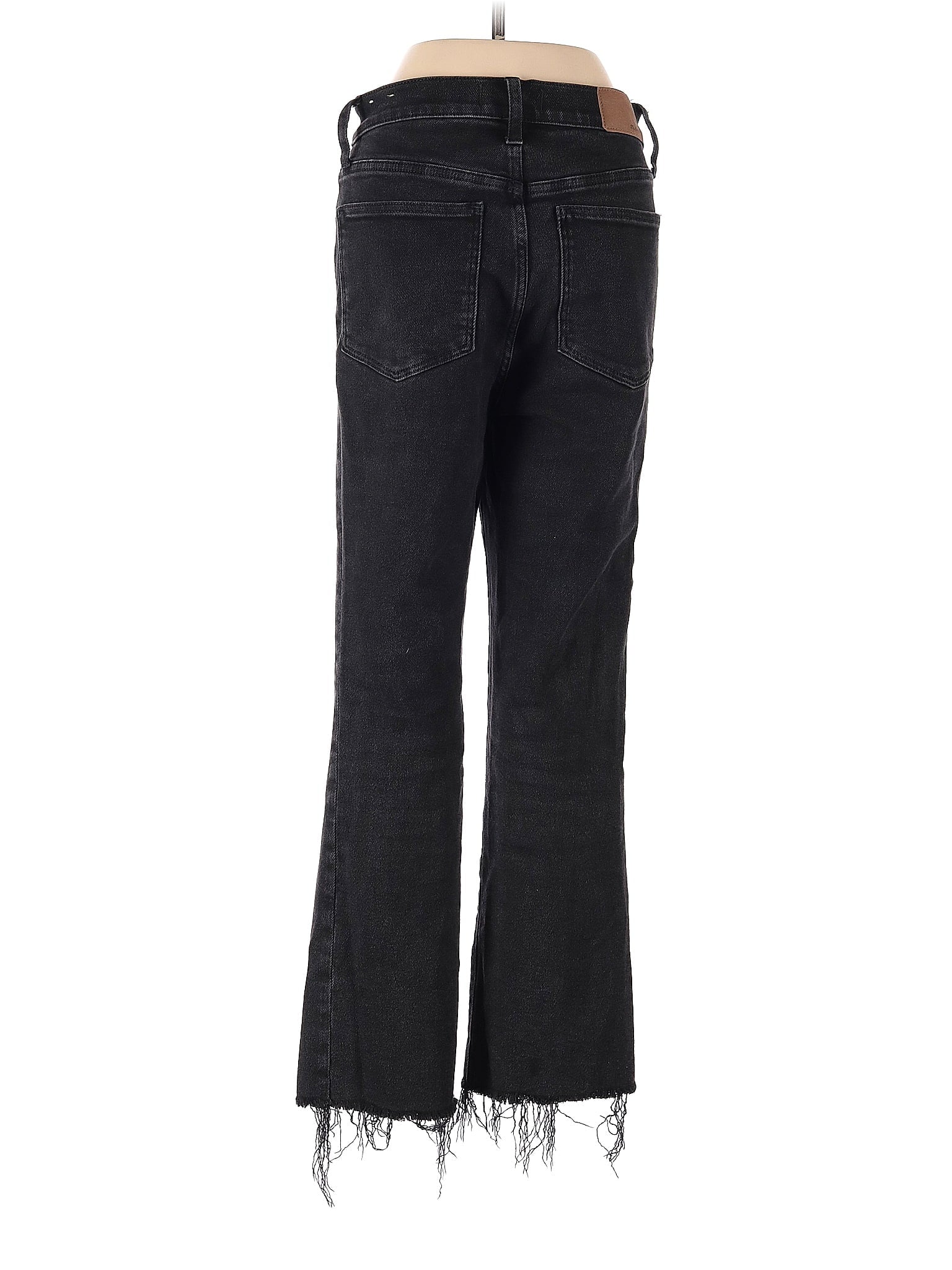 High-Rise Boyjeans Cali Demi-Boot Jeans In Bayland Wash: Raw-Hem Edition in Dark Wash waist size - 27