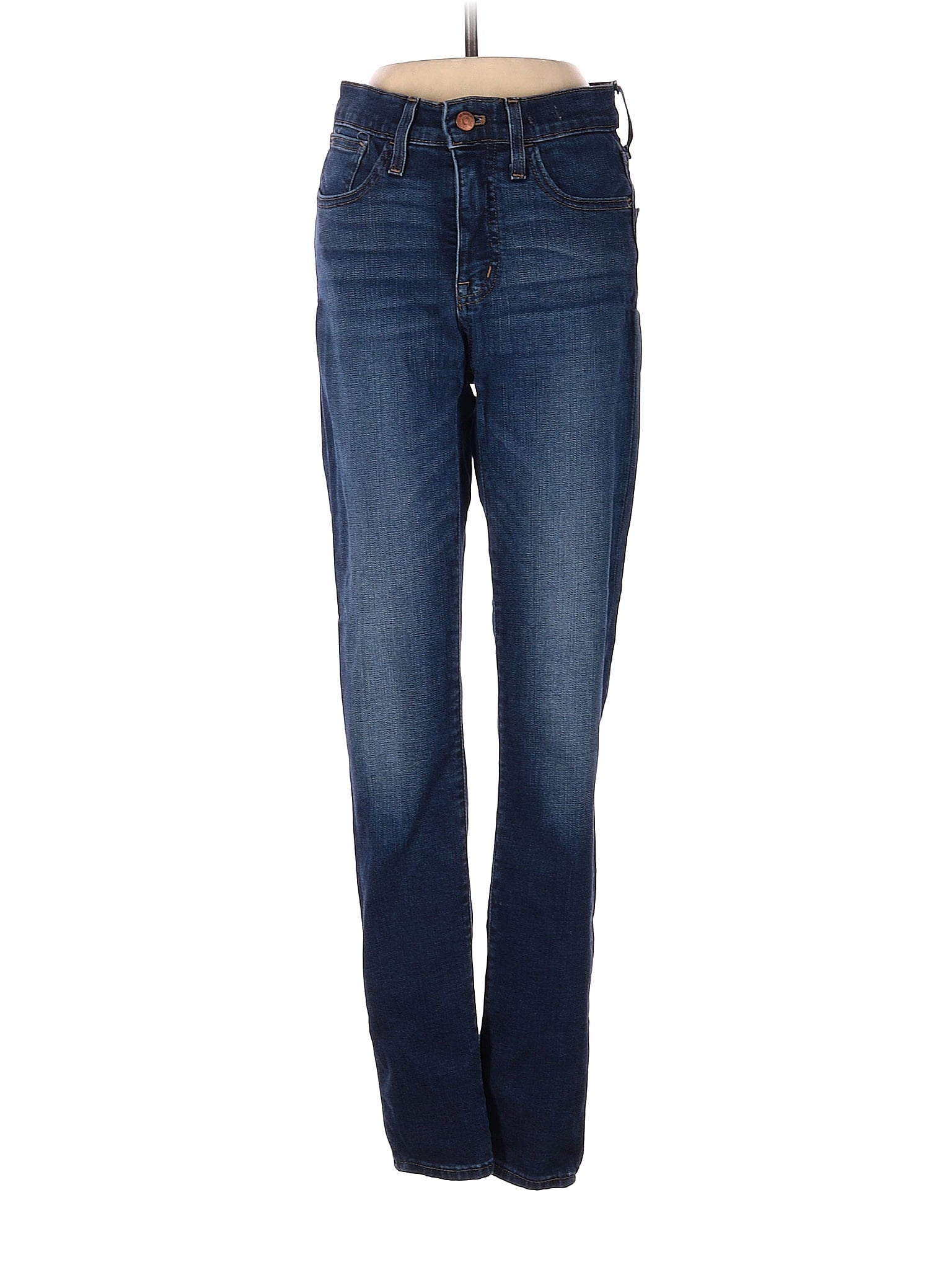 High-Rise Straight-leg Jeans in Dark Wash waist size - 25