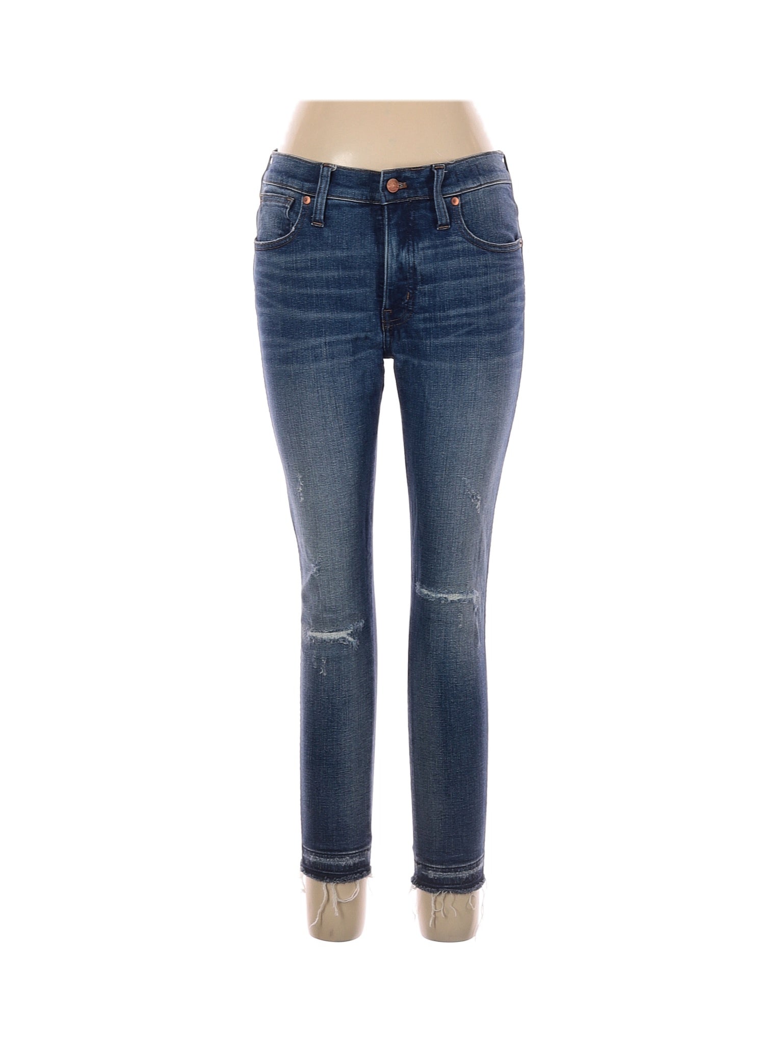 Mid-Rise Skinny Jeans in Dark Wash waist size - 30 P