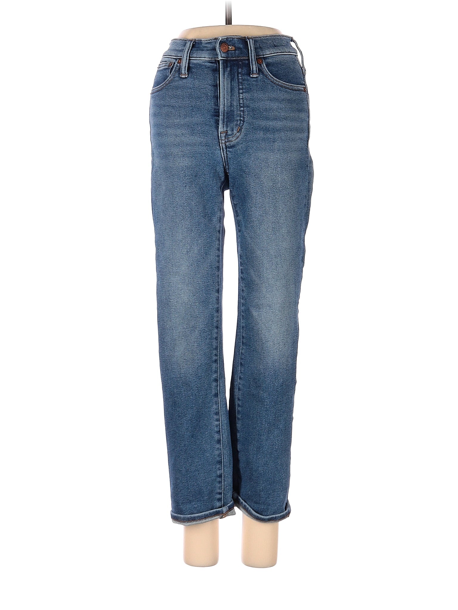 High-Rise Boyjeans The Petite Perfect Vintage Jean In Melgrove Wash in Medium Wash waist size - 23 P