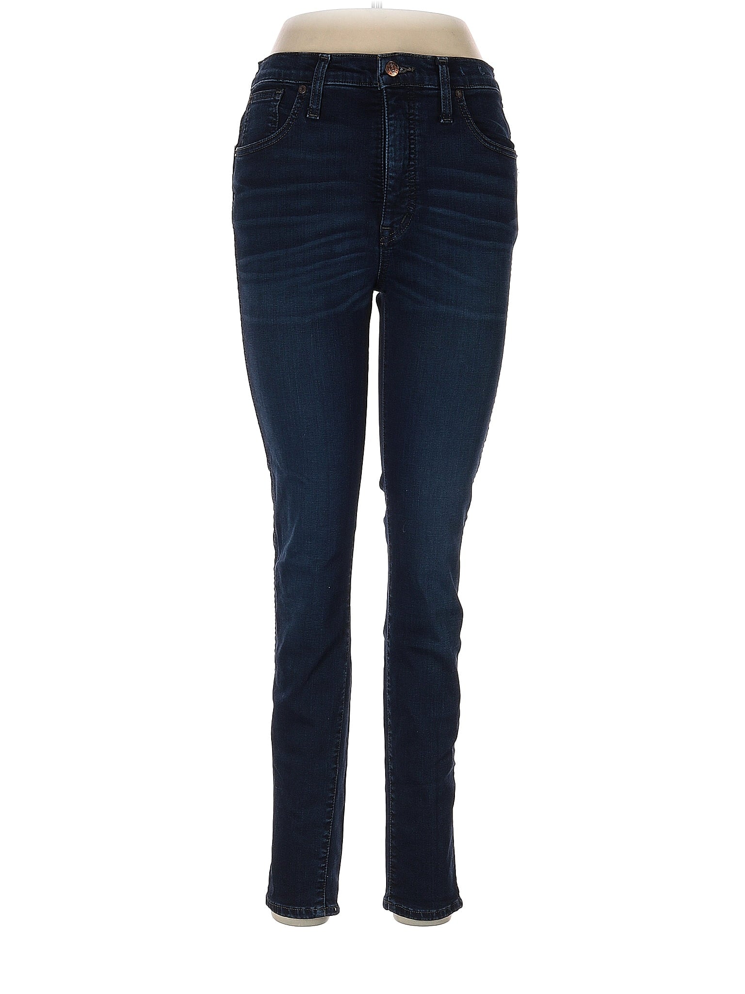 High-Rise Skinny 10" High-Rise Skinny Jeans In Hayes Wash in Dark Wash waist size - 28