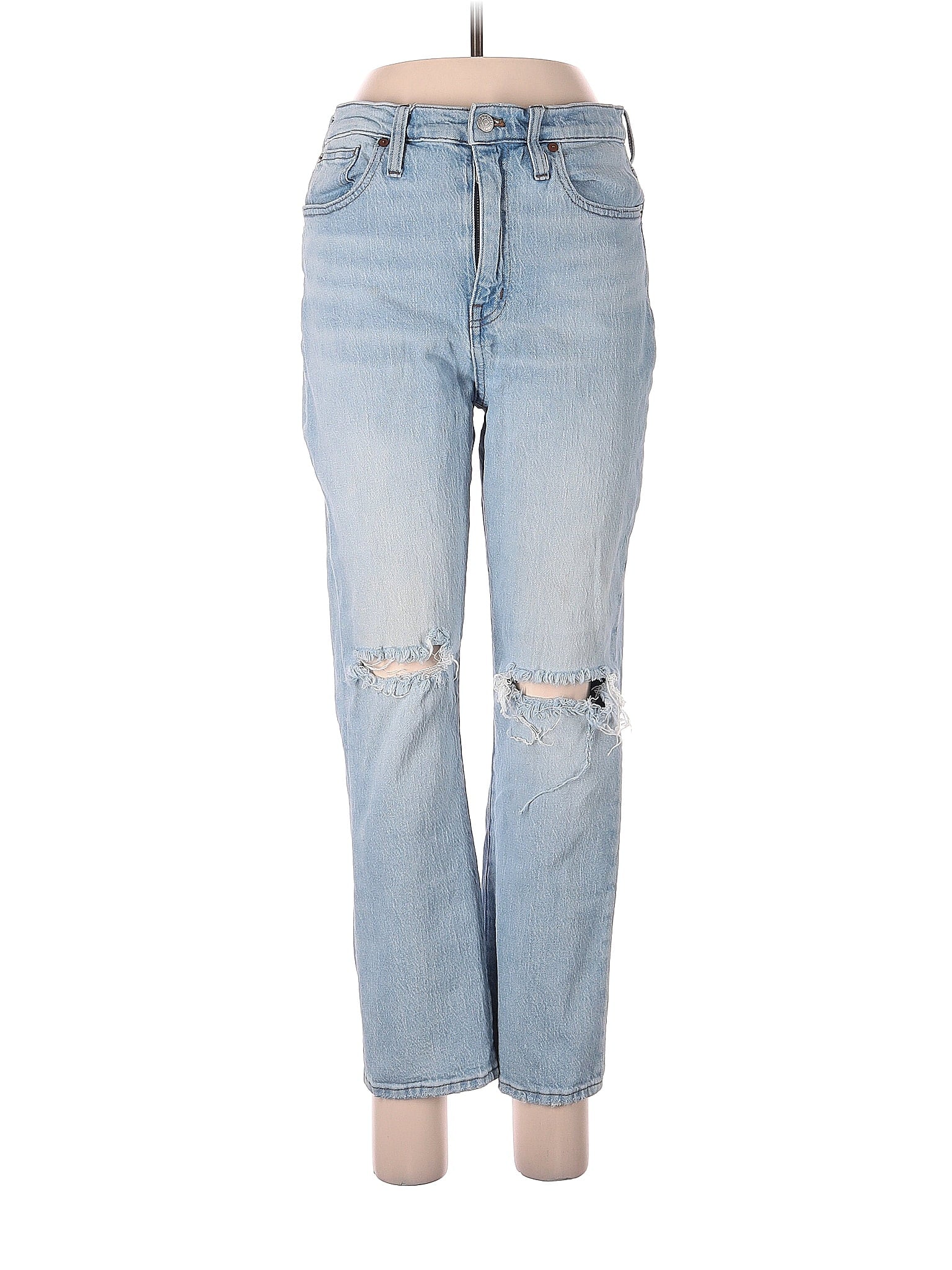 High-Rise The High-Rise Slim Crop Boyjean In Dumas Wash: Ripped Edition waist size - 28