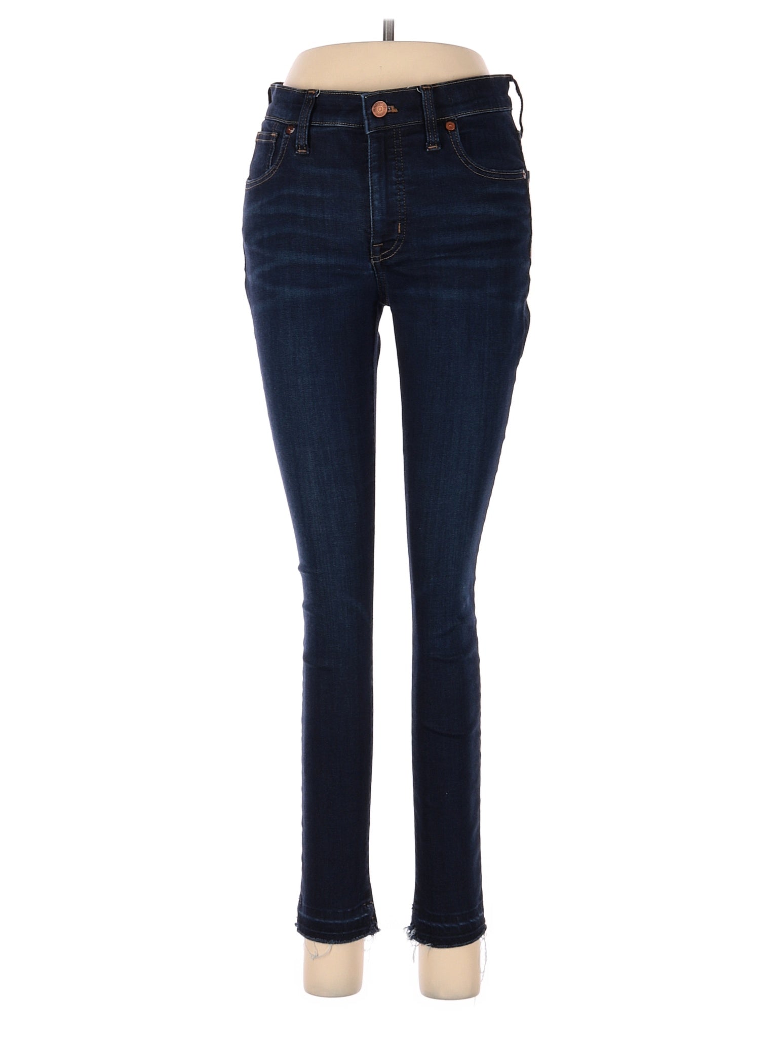 Mid-Rise Skinny Madewell Jeans 27 Petite in Dark Wash waist size - 27 P