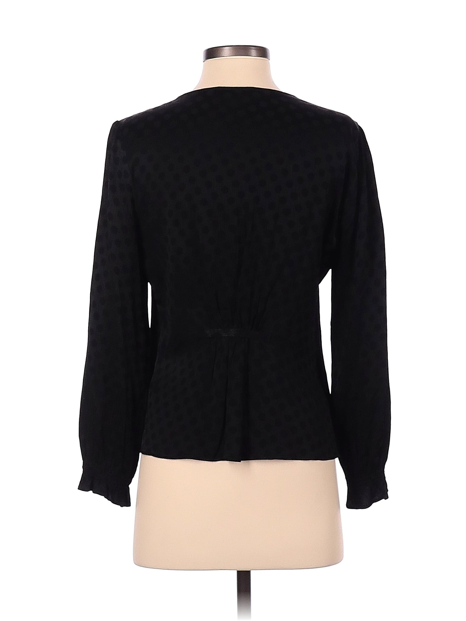 Smocked-Sleeve Daylight Top In Woven Dot size - 2