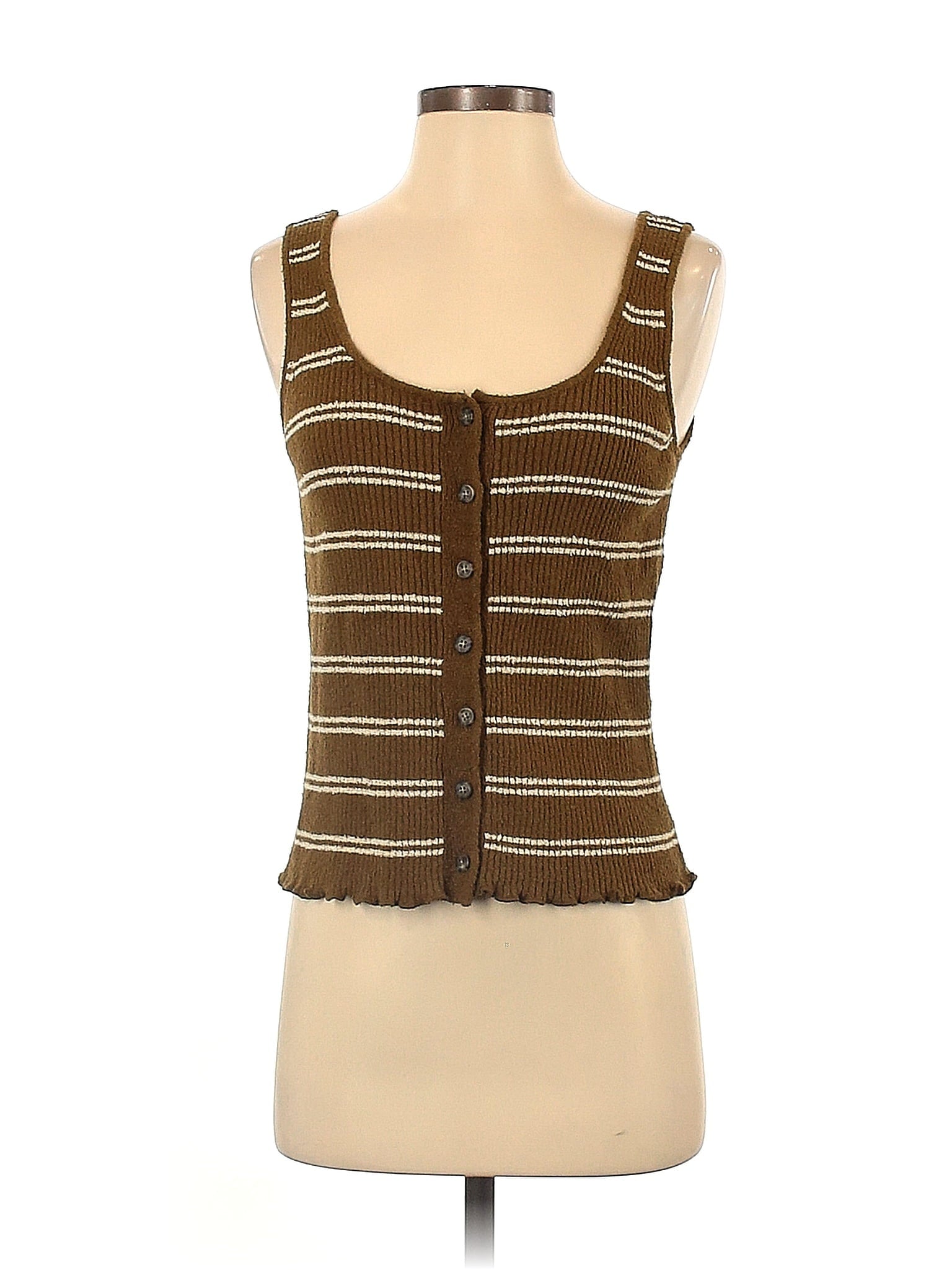 Sleeveless Button-Down Shirt size - S