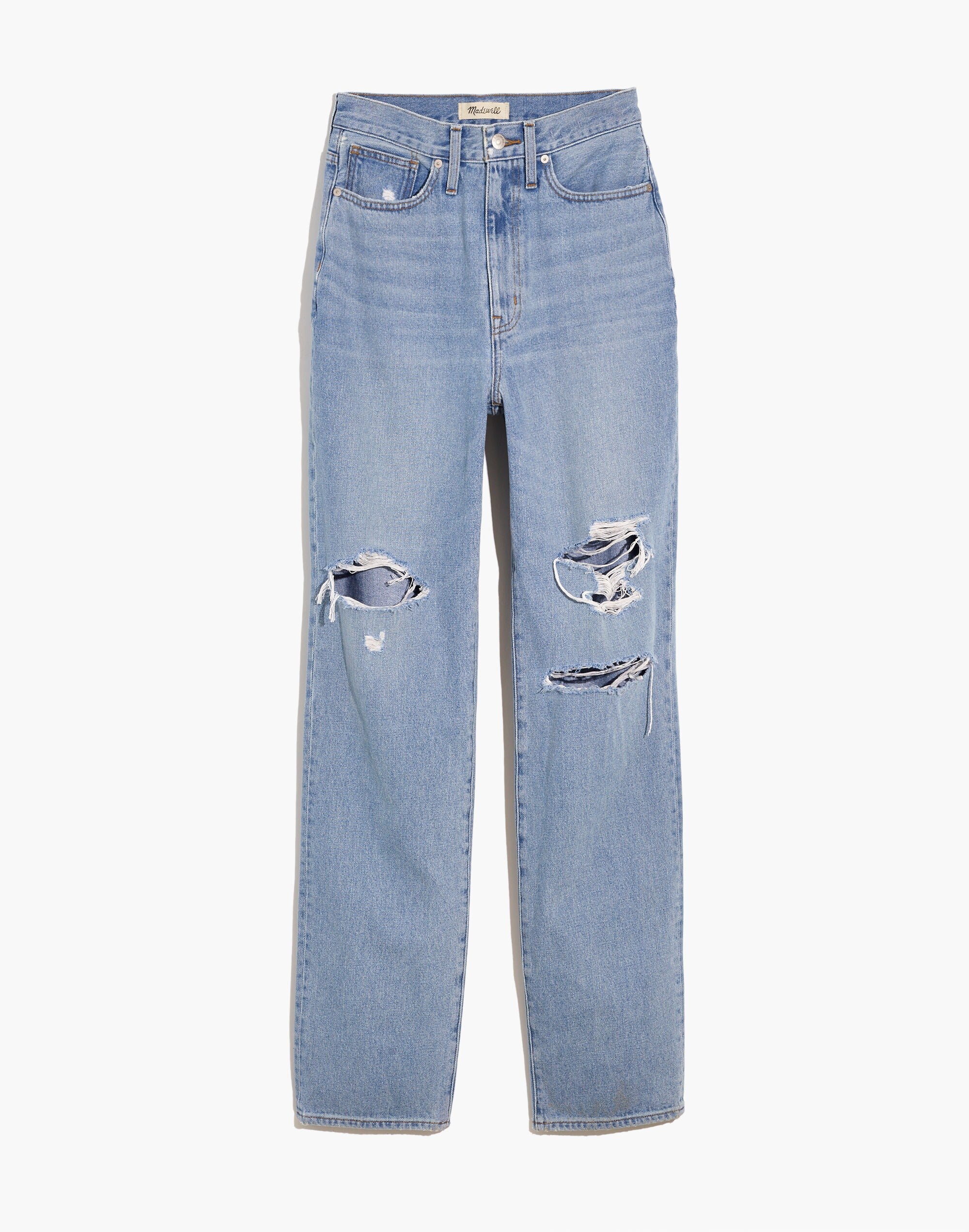 High-Rise Boyjeans Baggy Straight Jeans In Earlhurst Wash: Ripped Edit