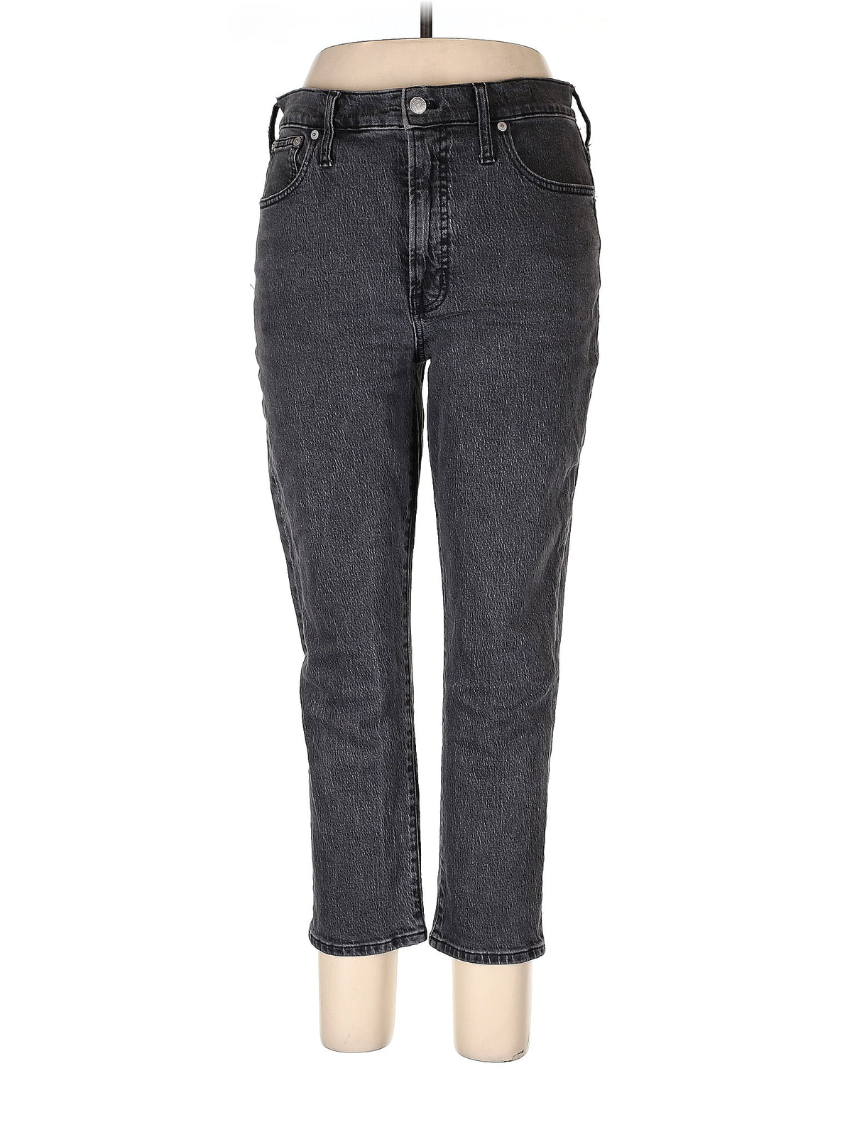 High-Rise Straight-leg Jeans in Dark Wash waist size - 30 P