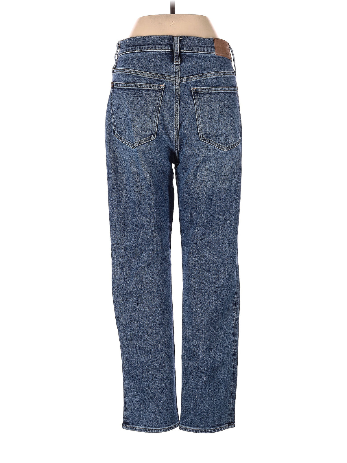 Mid-Rise Straight-leg Jeans in Medium Wash waist size - 27