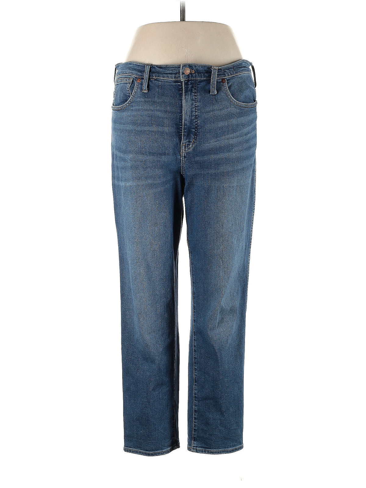 High-Rise Straight-leg Stovepipe Jeans In Dearham Wash in Medium Wash waist size - 31