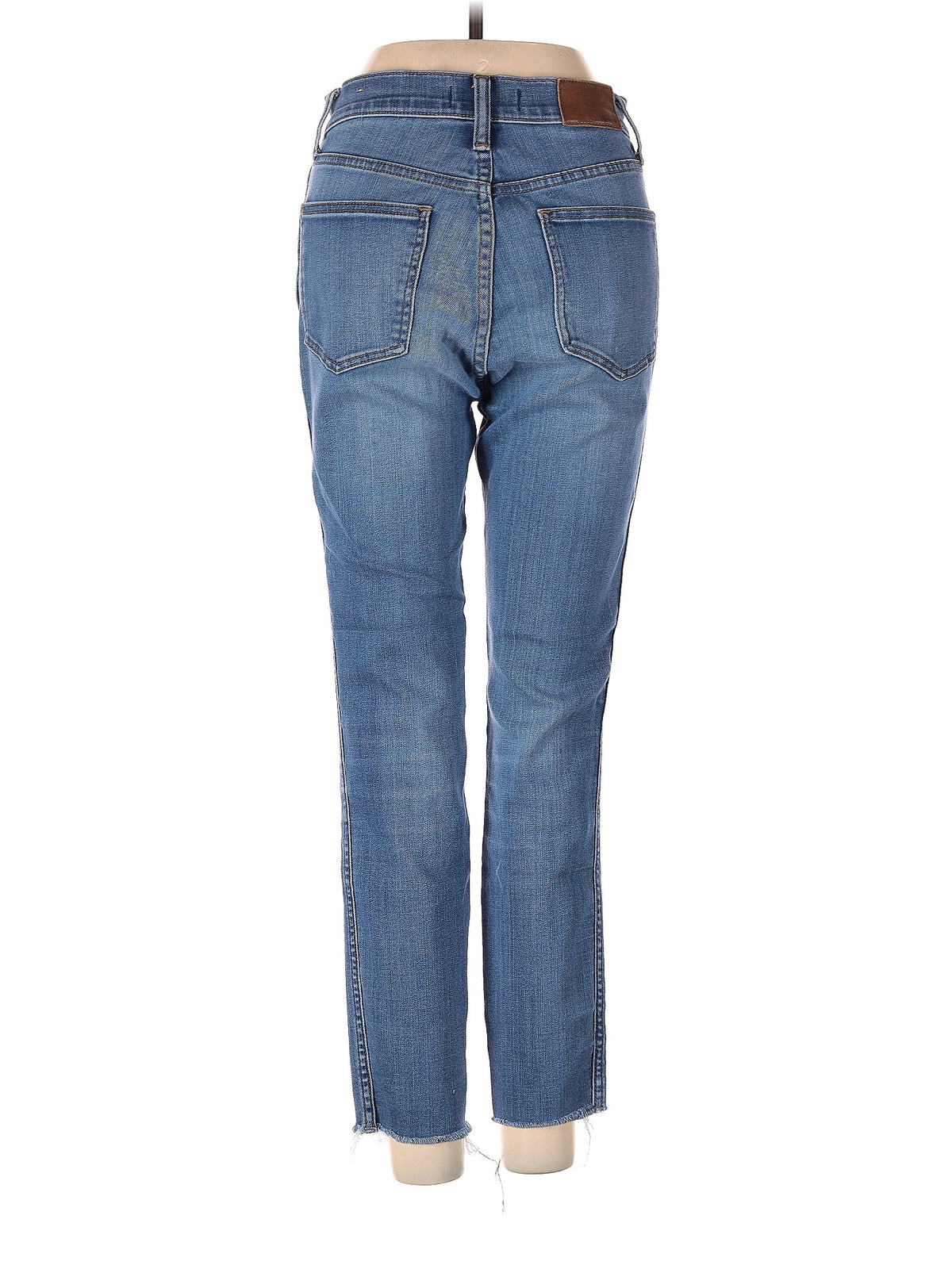 High-Rise Straight-leg 10" High-Rise Skinny Crop Jeans: Button-Front TENCEL&trade; Denim Edition in Light Wash waist size - 26