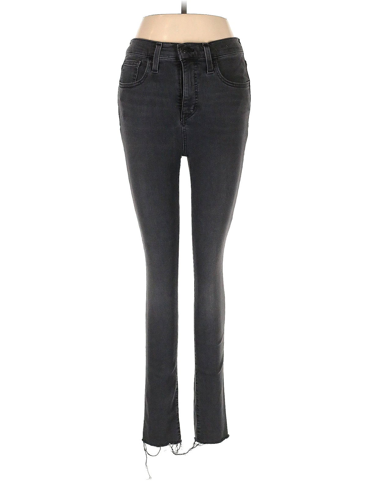 Mid-Rise Skinny Jeans in Dark Wash waist size - 28
