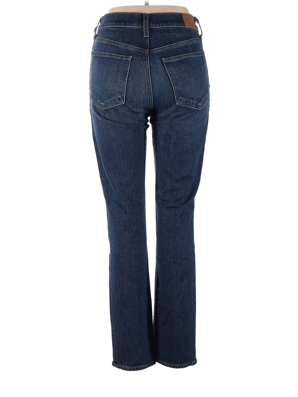 High-Rise Straight-leg Jeans in Medium Wash waist size - 23