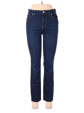 High-Rise Straight-leg 9" High-Rise Skinny Jeans In Davis Wash waist size - 28