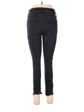 High-Rise Boyjeans Petite 10" High-Rise Skinny Jeans In Berkeley Black: Button-Through Edition in Dark Wash waist size - 29 P