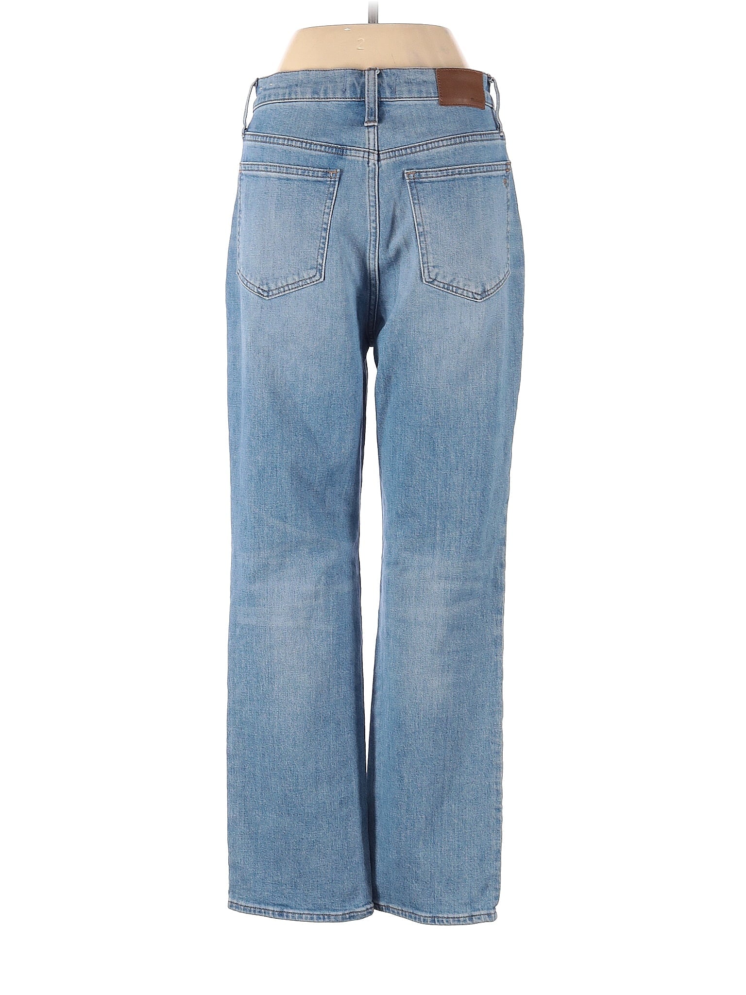 High-Rise Boyjeans Slim Demi-Boot Jeans In Denis Wash in Medium Wash waist size - 26