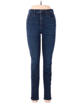 High-Rise Skinny 10" High-Rise Skinny Jeans In Hayes Wash in Dark Wash waist size - 28