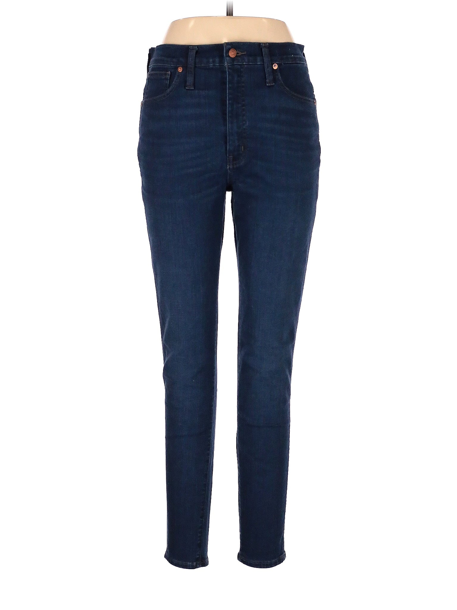 High-Rise Skinny Jeans in Dark Wash waist size - 30