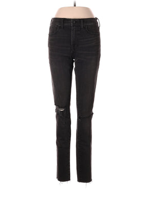 High-Rise Skinny Tall 9" Mid-Rise Skinny Jeans In Black Sea in Dark Wash waist size - 29 T