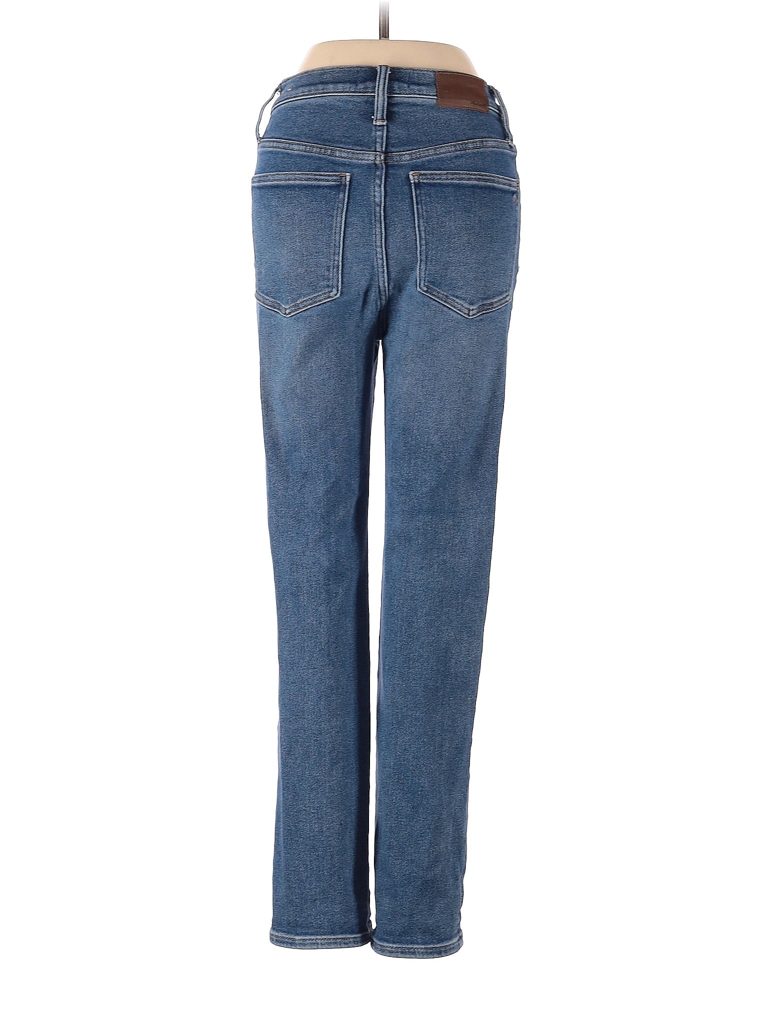 High-Rise Straight-leg Jeans in Medium Wash waist size - 26