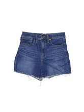High-Rise Denim Shorts in Dark Wash waist size - 28