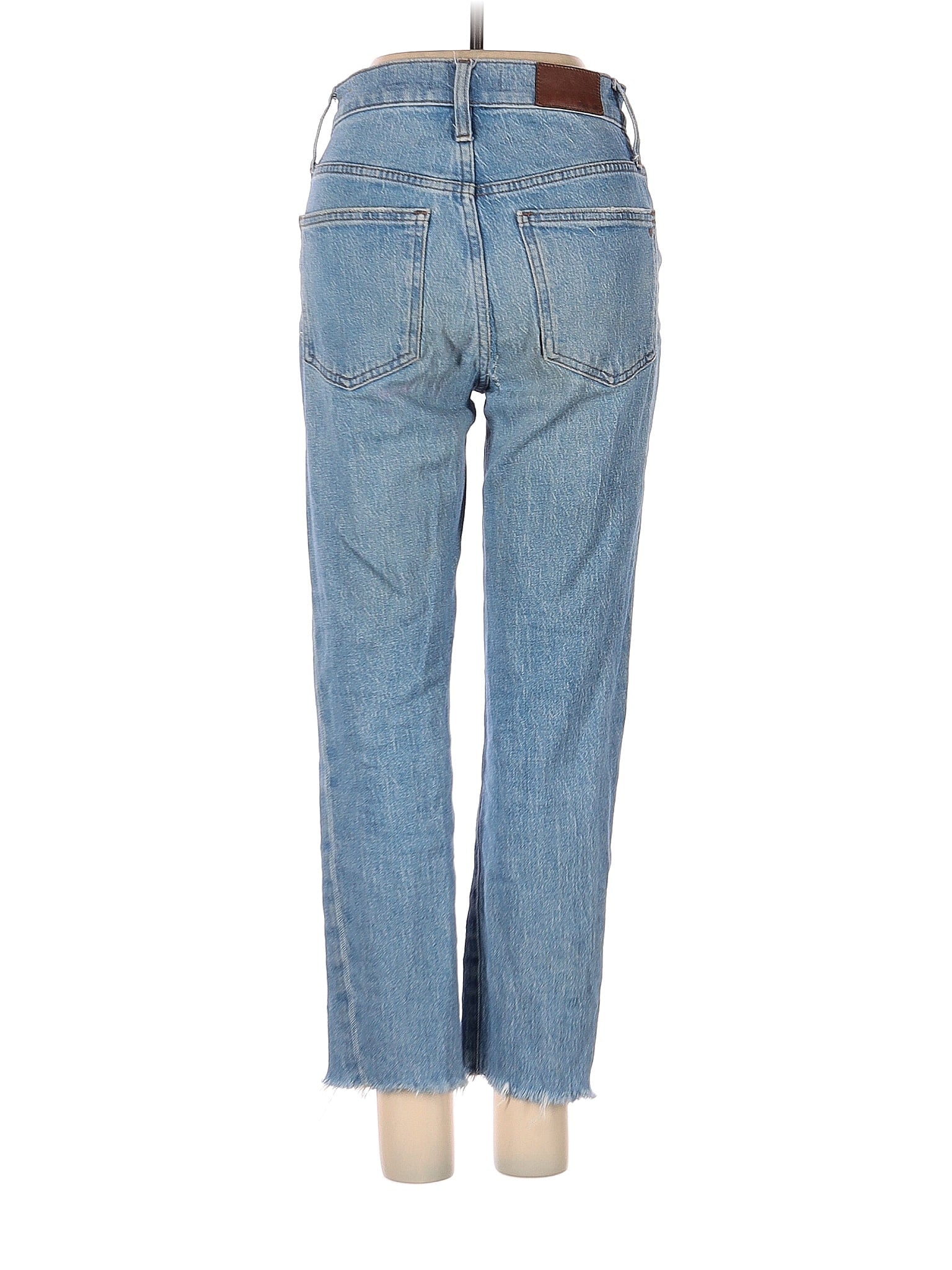 Mid-Rise Boyjeans The Petite Perfect Vintage Jean In Enmore Wash: Raw-Hem Edition in Medium Wash waist size - 23 P