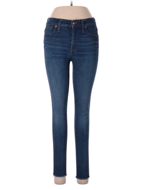 Mid-Rise Skinny 9" Mid-Rise Skinny Jeans In Paloma Wash: Raw-Hem Edition in Dark Wash waist size - 28
