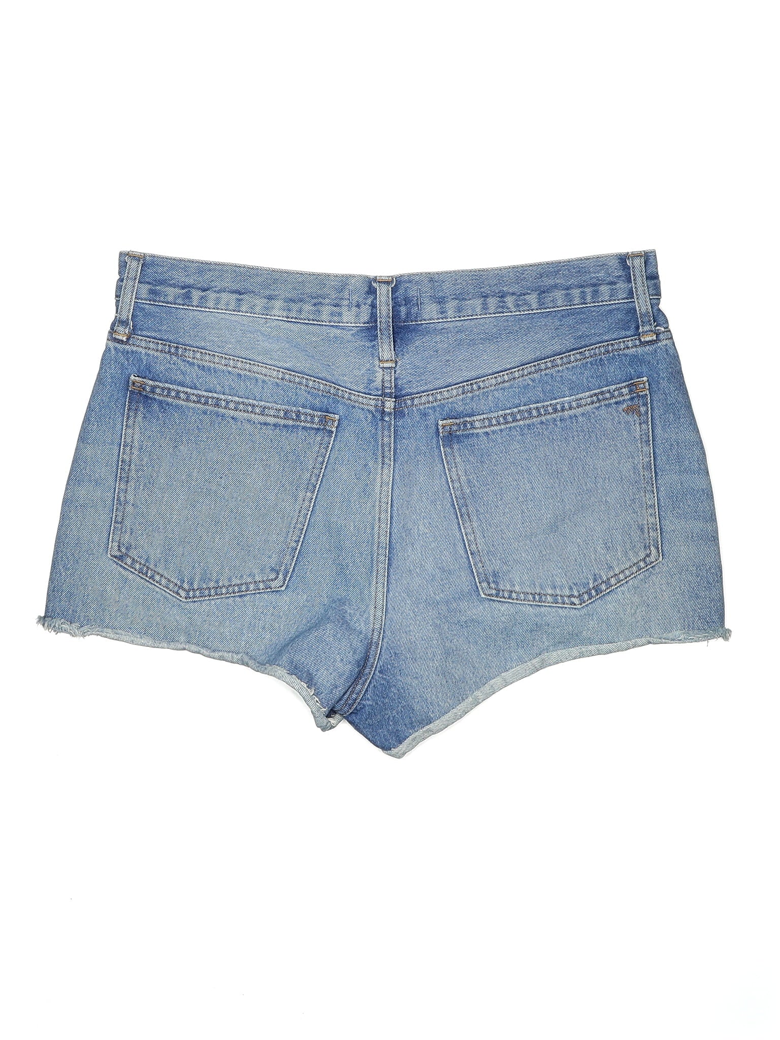 High-Rise Denim Shorts in Light Wash waist size - 28