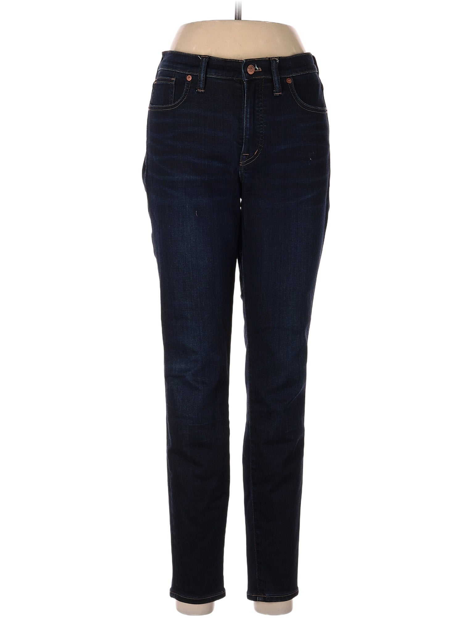 Mid-Rise Skinny 9" Mid-Rise Skinny Jeans In Larkspur Wash: TENCEL&trade; Denim Edition in Dark Wash waist size - 29