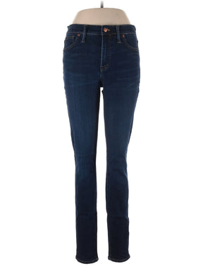 High-Rise Skinny Tall 9" Mid-Rise Skinny Jeans In Larkspur Wash: TENCEL&trade; Denim Edition in Dark Wash waist size - 30 T