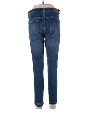 High-Rise Skinny 10" High-Rise Skinny Jeans: Drop-Hem Edition in Dark Wash waist size - 30