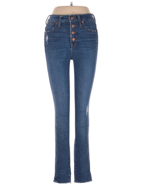 Mid-Rise Skinny 10" High-Rise Skinny Jeans In Hanna Wash in Dark Wash waist size - 25