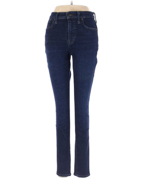Mid-Rise Skinny Jeans in Dark Wash waist size - 29