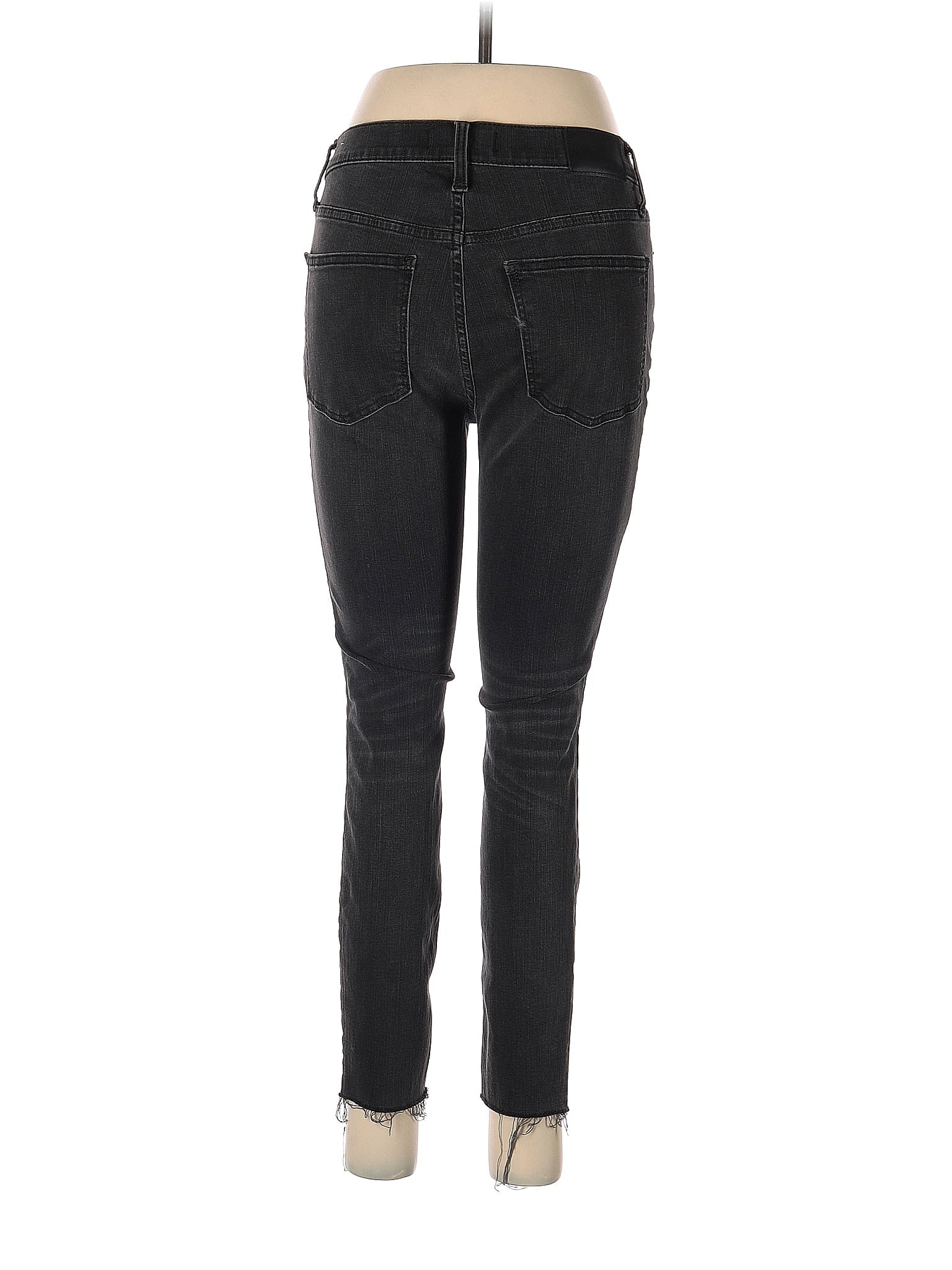 High-Rise Skinny Petite 9" Mid-Rise Skinny Jeans In Black Sea in Dark Wash waist size - 28 P