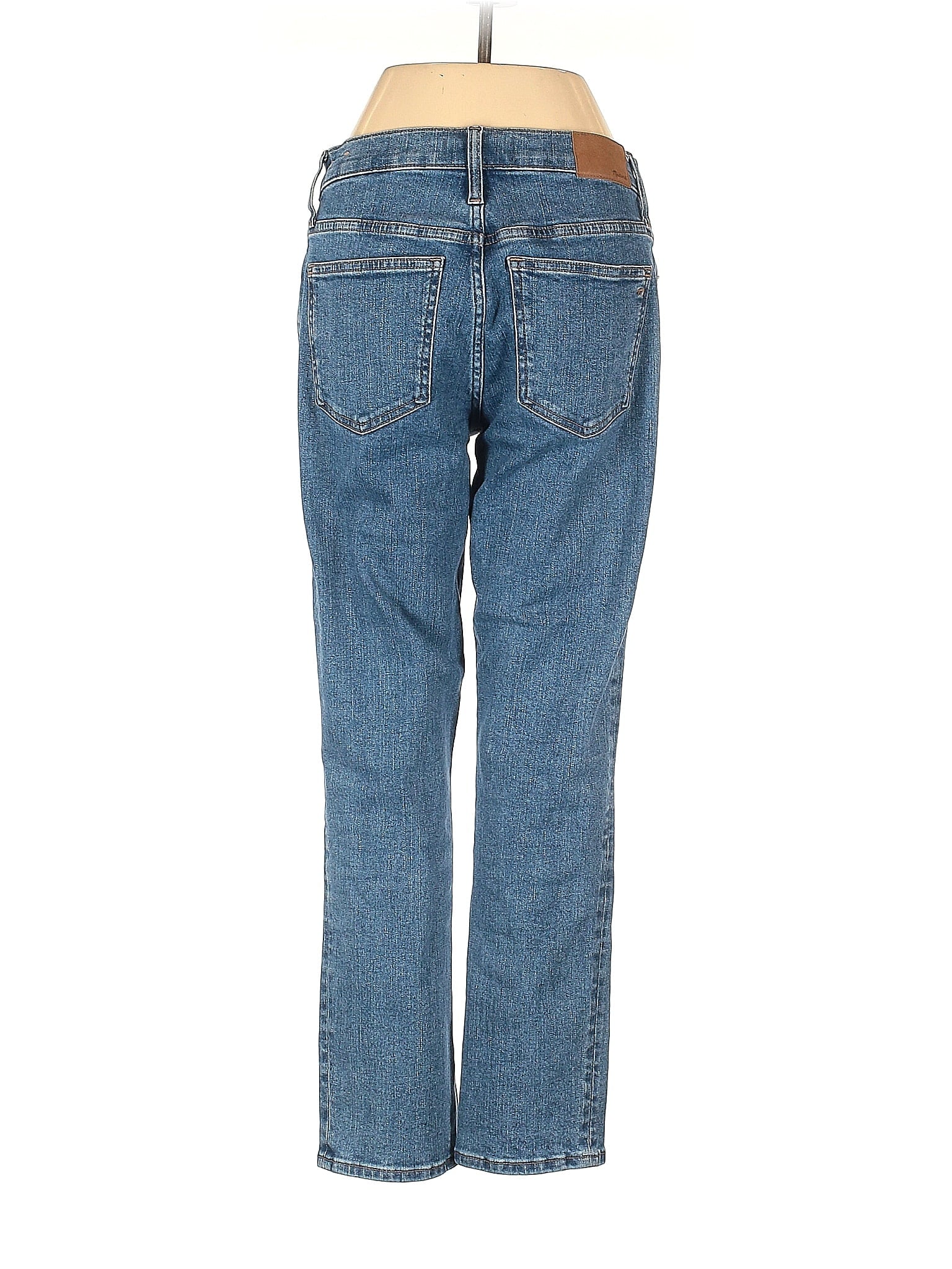 Low-Rise Straight-leg Jeans in Medium Wash waist size - 26