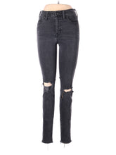 High-Rise Skinny Tall 9" Mid-Rise Skinny Jeans In Black Sea in Dark Wash waist size - 29