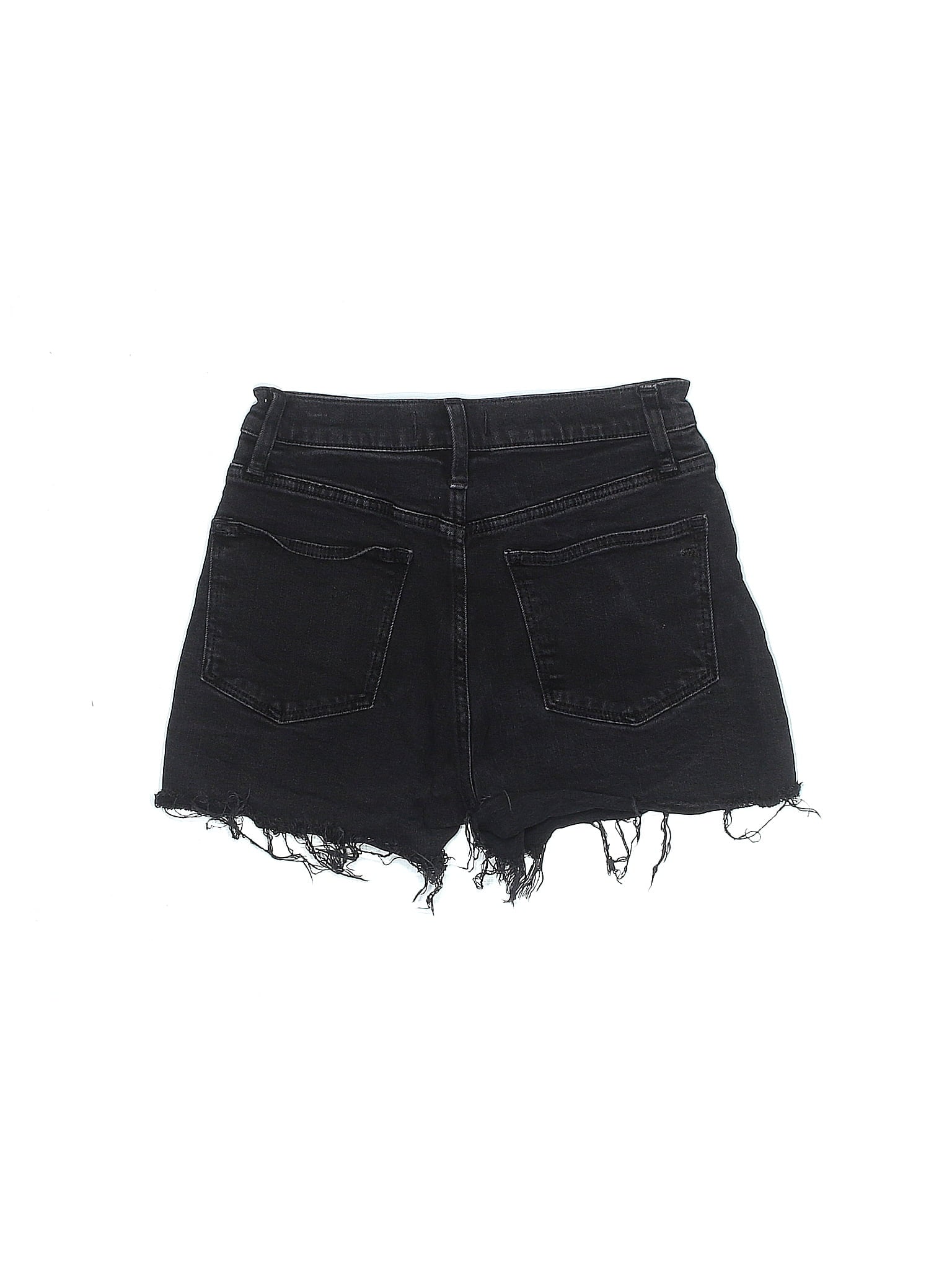 Mid-Rise Denim Shorts in Dark Wash waist size - 24