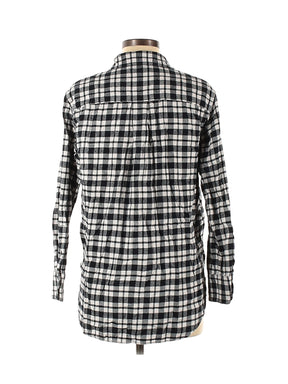 Flannel Oversized Side-Button Shirt In Bridgeport Plaid size - S