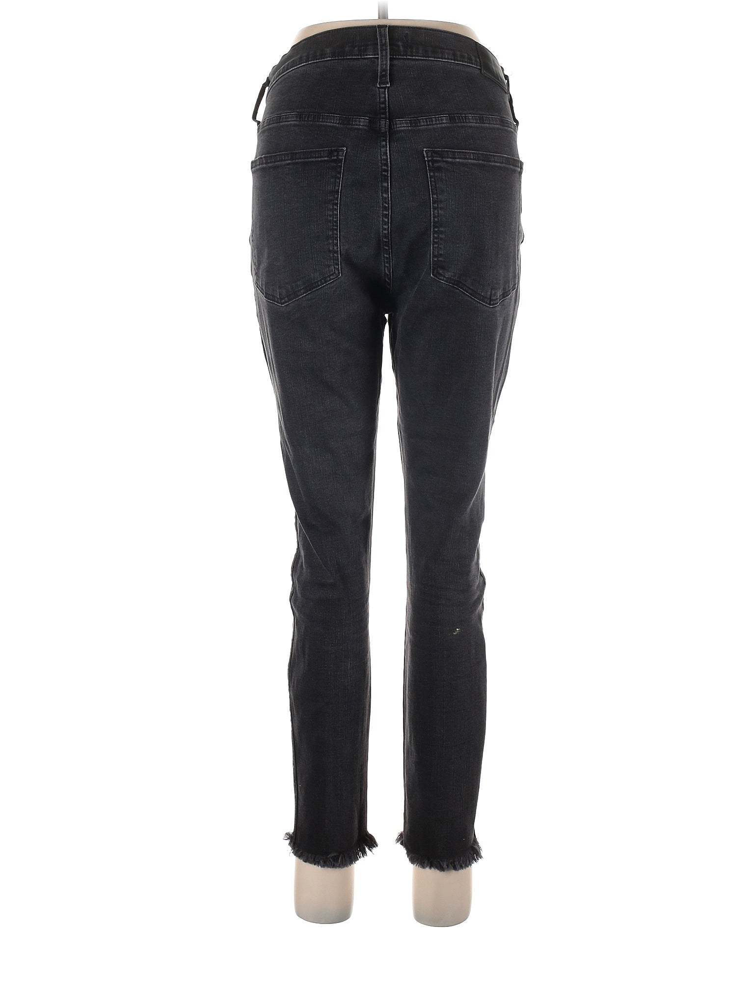 High-Rise Skinny Petite 10" High-Rise Skinny Jeans In Berkeley Black: Button-Through Edition in Dark Wash waist size - 31 P