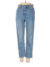 Mid-Rise Boyjeans The Petite Perfect Vintage Jean In Enmore Wash: Raw-Hem Edition in Medium Wash waist size - 23 P