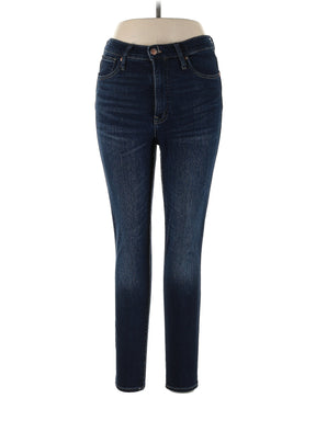 Mid-Rise Skinny Jeans in Dark Wash waist size - 30