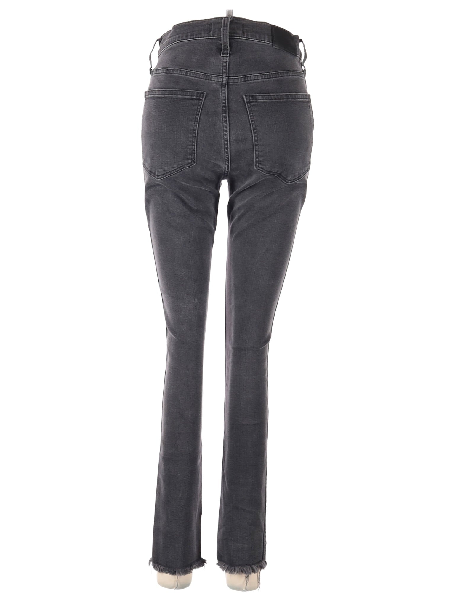 High-Rise Skinny 10" High-Rise Skinny Jeans In Berkeley Black: Button-Through Edition in Dark Wash waist size - 27