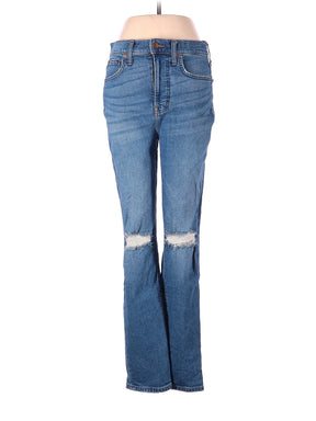 High-Rise Boyjeans The Tall Perfect Vintage Crop Jean In Gooding Wash: Knee-Rip Edition in Medium Wash waist size - 28 T