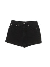 Low-Rise Denim Shorts in Dark Wash waist size - 24