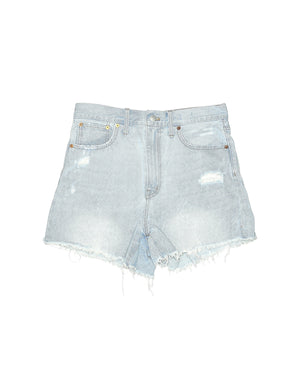 High-Rise The Momjean Short In Byers Wash: Ripped Edition waist size - 28