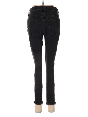 High-Rise Skinny Petite 10" High-Rise Skinny Jeans In Berkeley Black: Button-Through Edition in Dark Wash waist size - 28 P