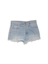 High-Rise Denim Shorts in Light Wash waist size - 28