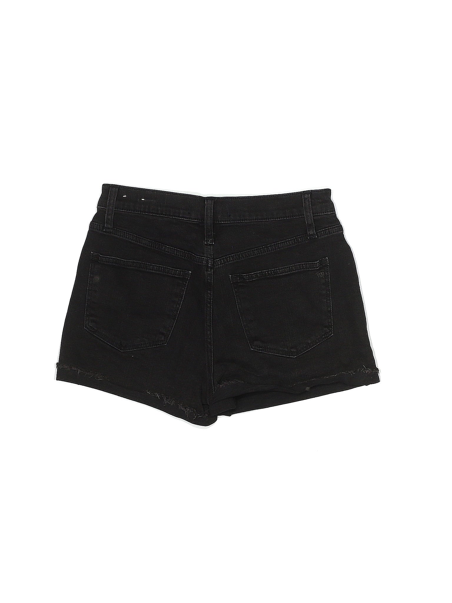 Low-Rise Denim Shorts in Dark Wash waist size - 24