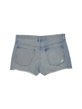 High-Rise Denim Shorts in Light Wash waist size - 29