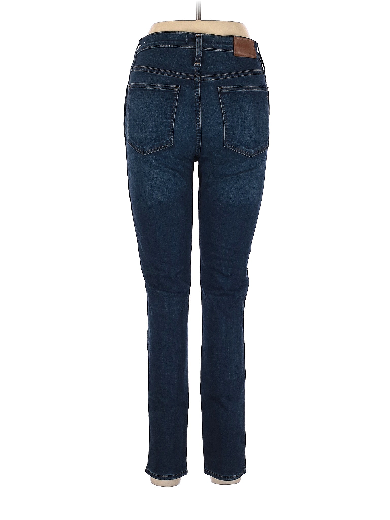Mid-Rise Skinny Jeans in Dark Wash waist size - 28